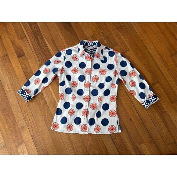 Tizzie Tops - Tizzie Women's Shirt Long Sleeve Button Up Cotton Lycra Size M